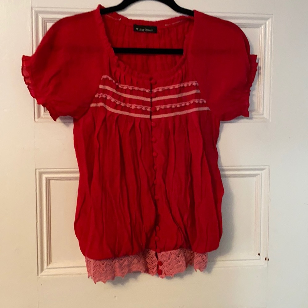 uno core red blouse